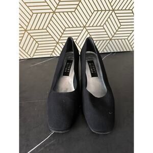 Stuart Weitzman Black Vintage Block Heel Shoes | Size 7.5